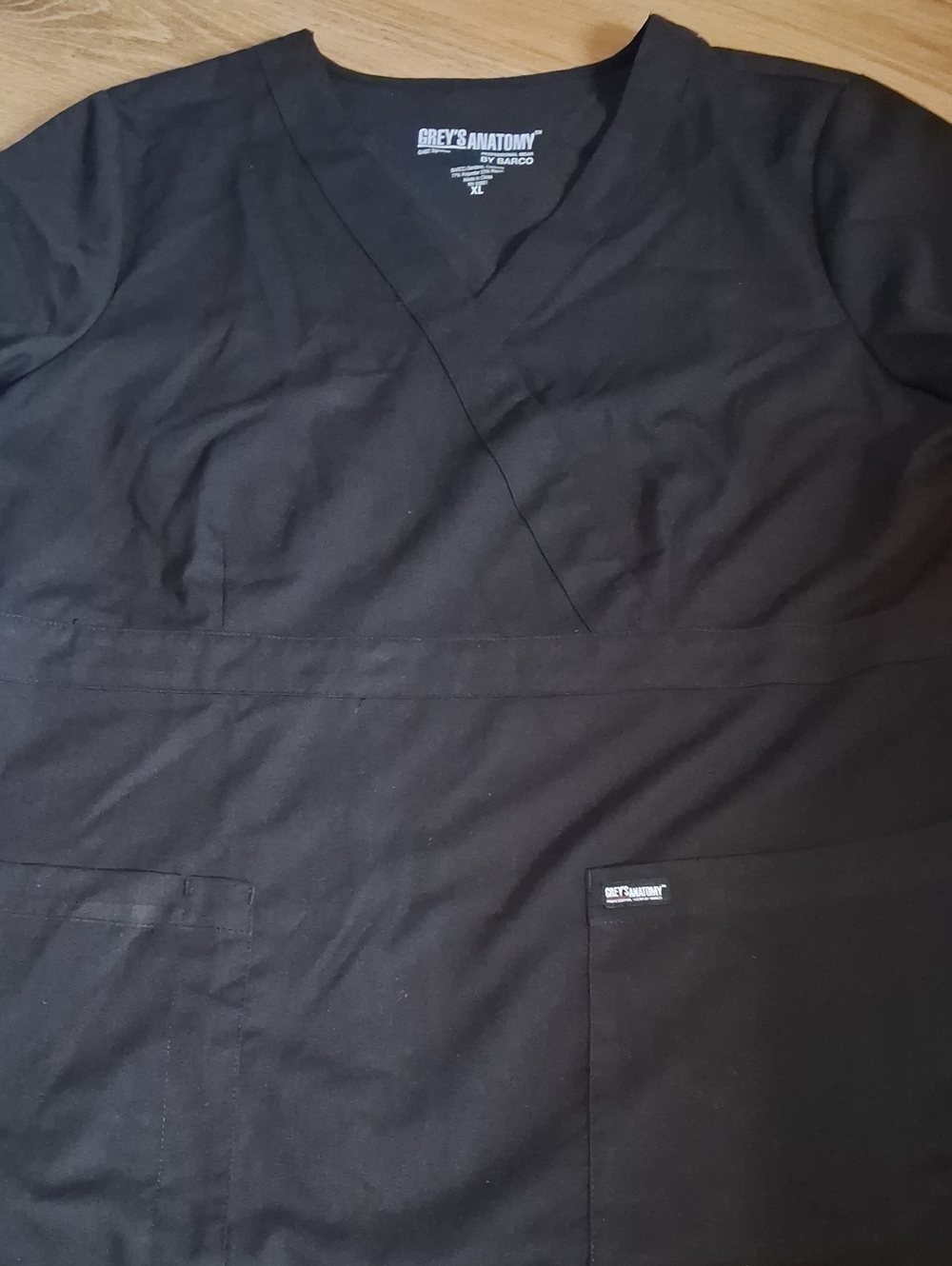 Grey's Anatomy Black Scrub Top